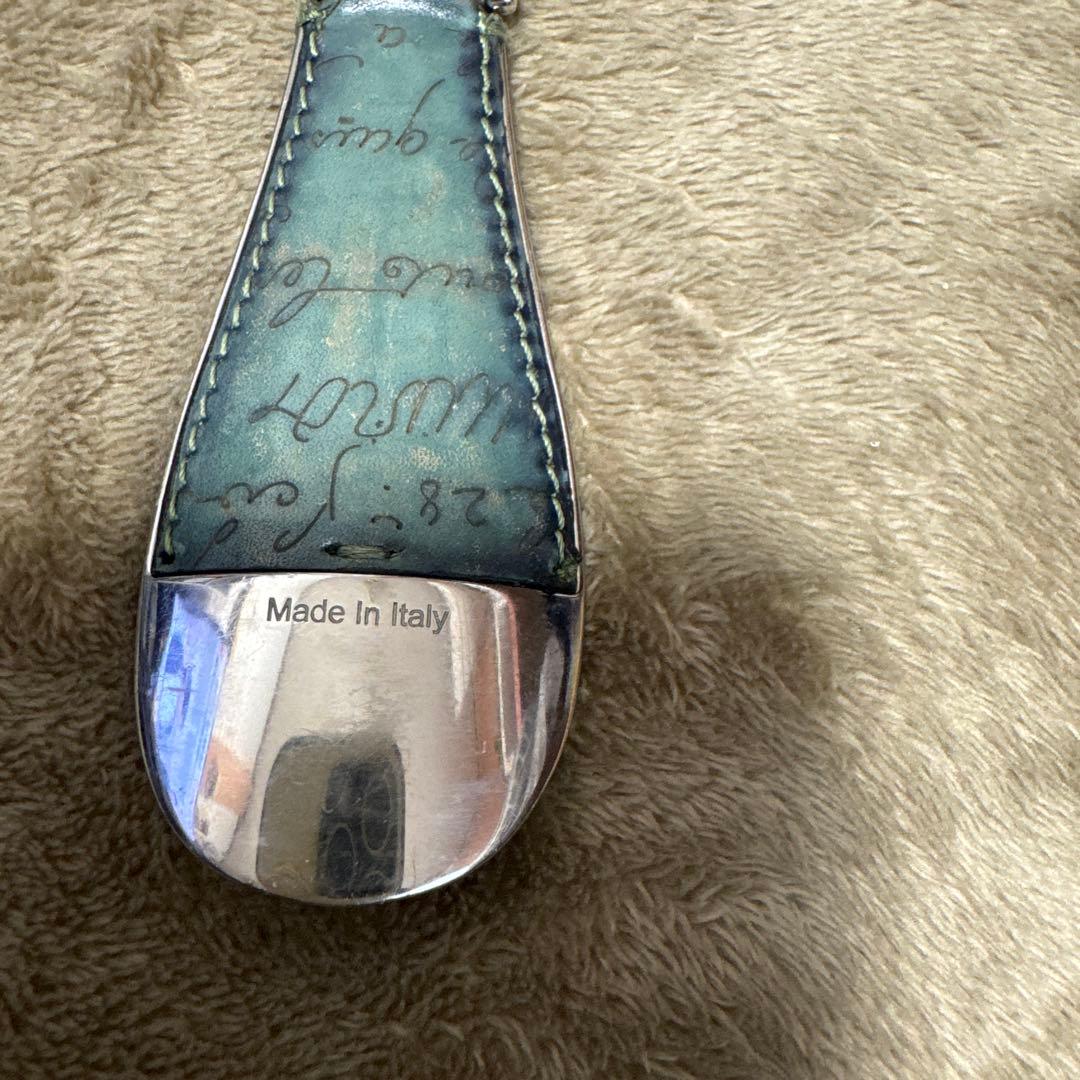 BERLUTI キーホルダー 青いレザー