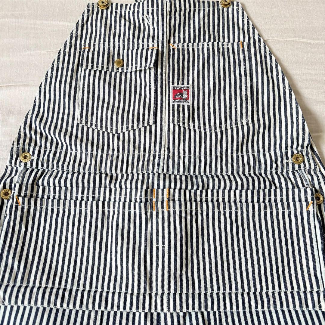 TCB jeans HANDYMANオーバーオール ヒッコリー 34 美品