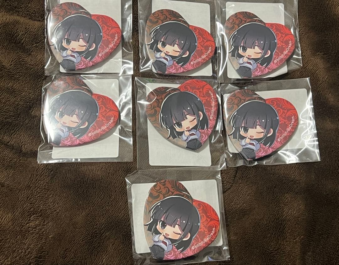 時光代理人 くじ引き堂 おまけ ハート型缶バッジ リン SD 7個セット