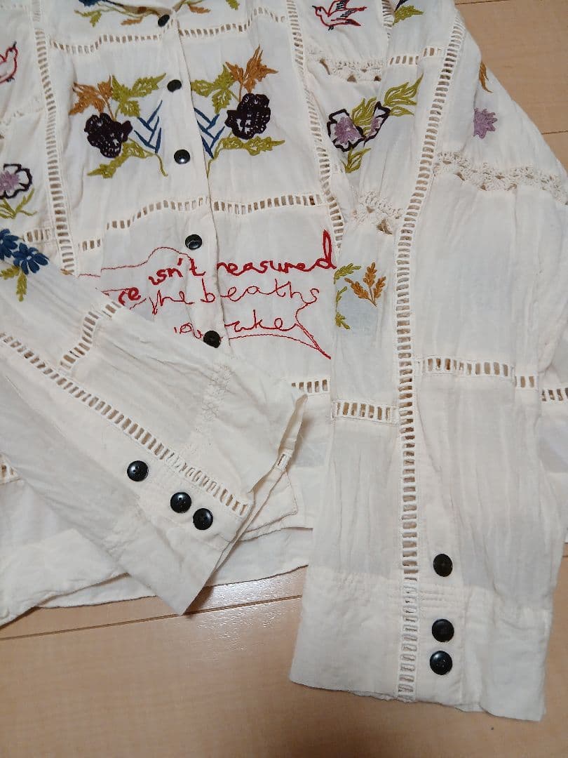 トップス todayful embroidery patchwork shirts