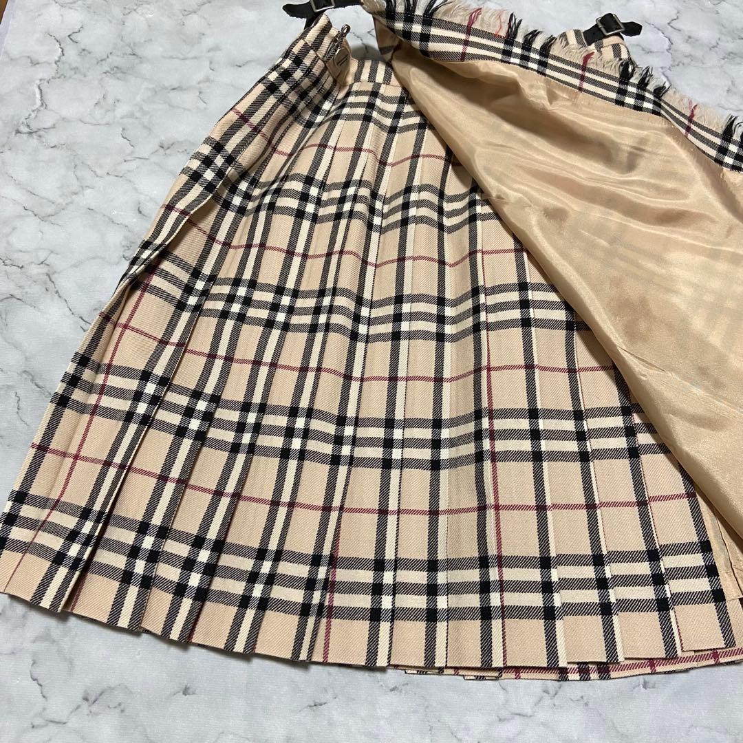 BURBERRY バーバリーロンドン　ラップスカート プリーツ ノバチェック