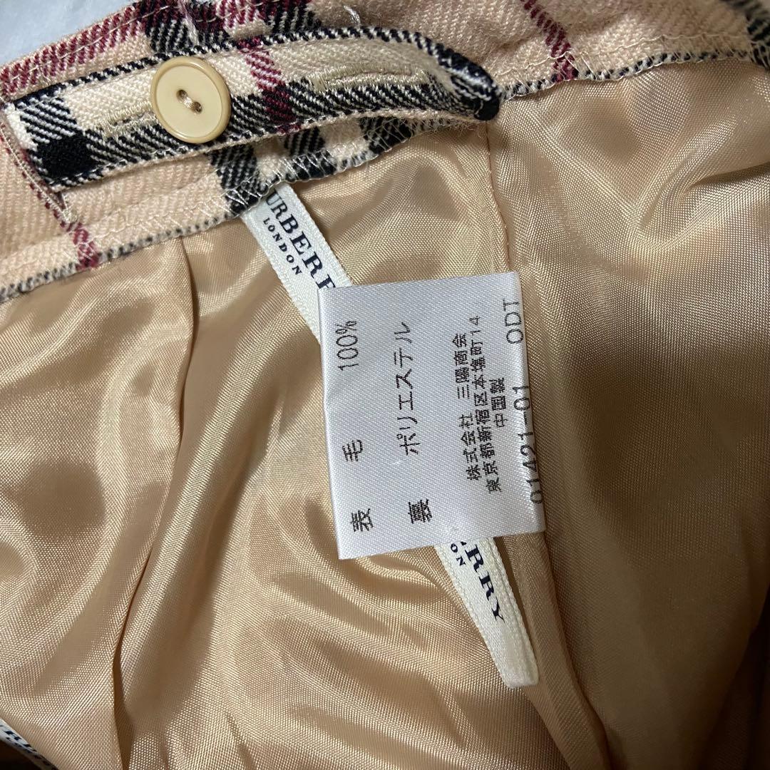 BURBERRY バーバリーロンドン　ラップスカート プリーツ ノバチェック