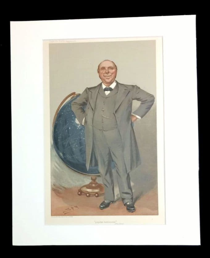 額装品　クロモリトグラフ　VANITY FAIR 1905年「天文学者」レア作品