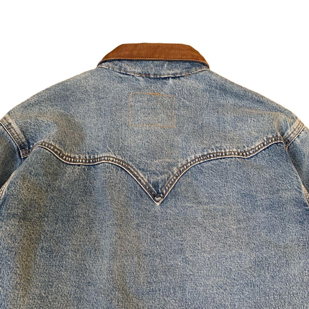 リーバイス 2025AW デニムジャケット コーデュロイ襟 古着 青 XL相当