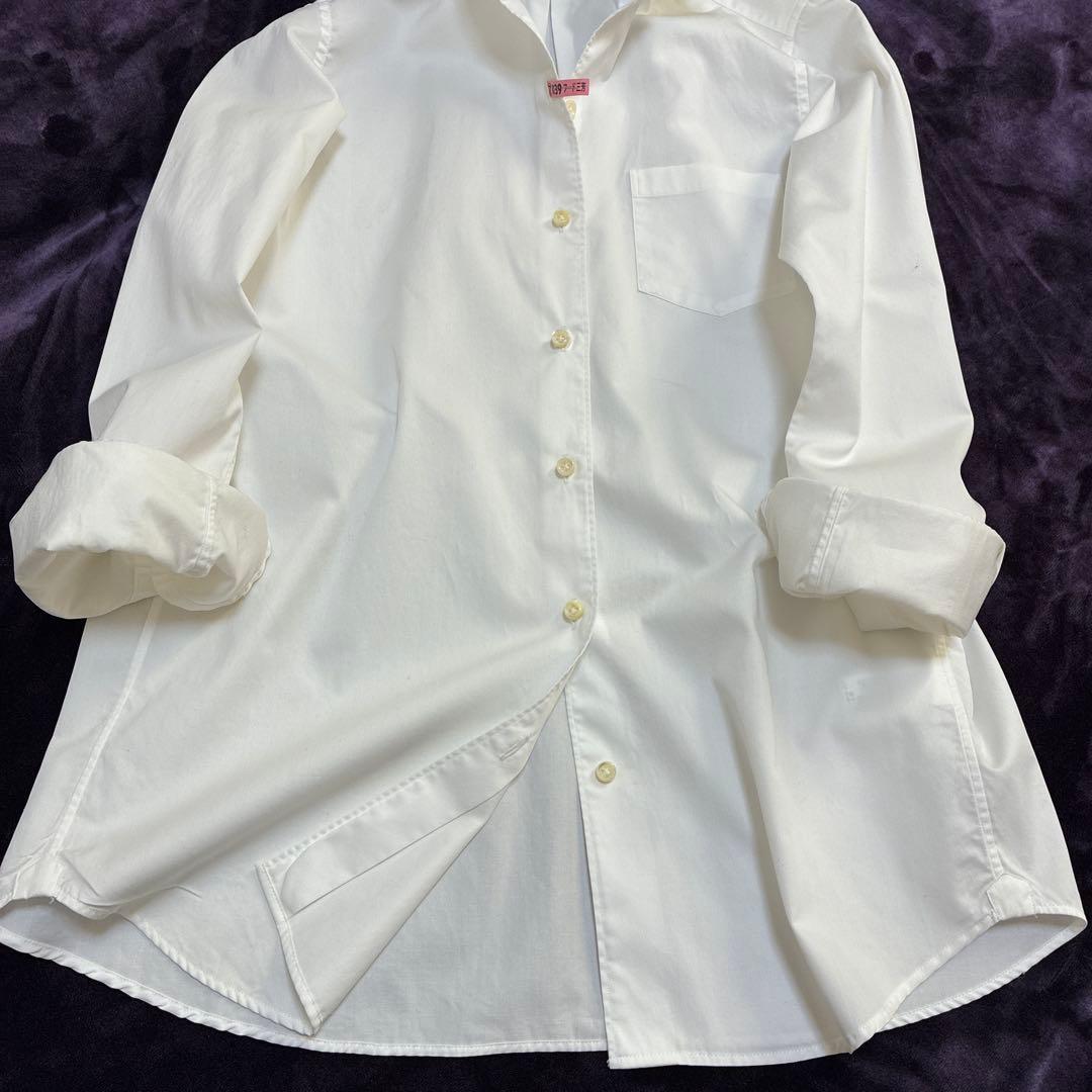 DEUXIEME CLASSE ドゥーズィエムクラスホワイト長袖コットンシャツ