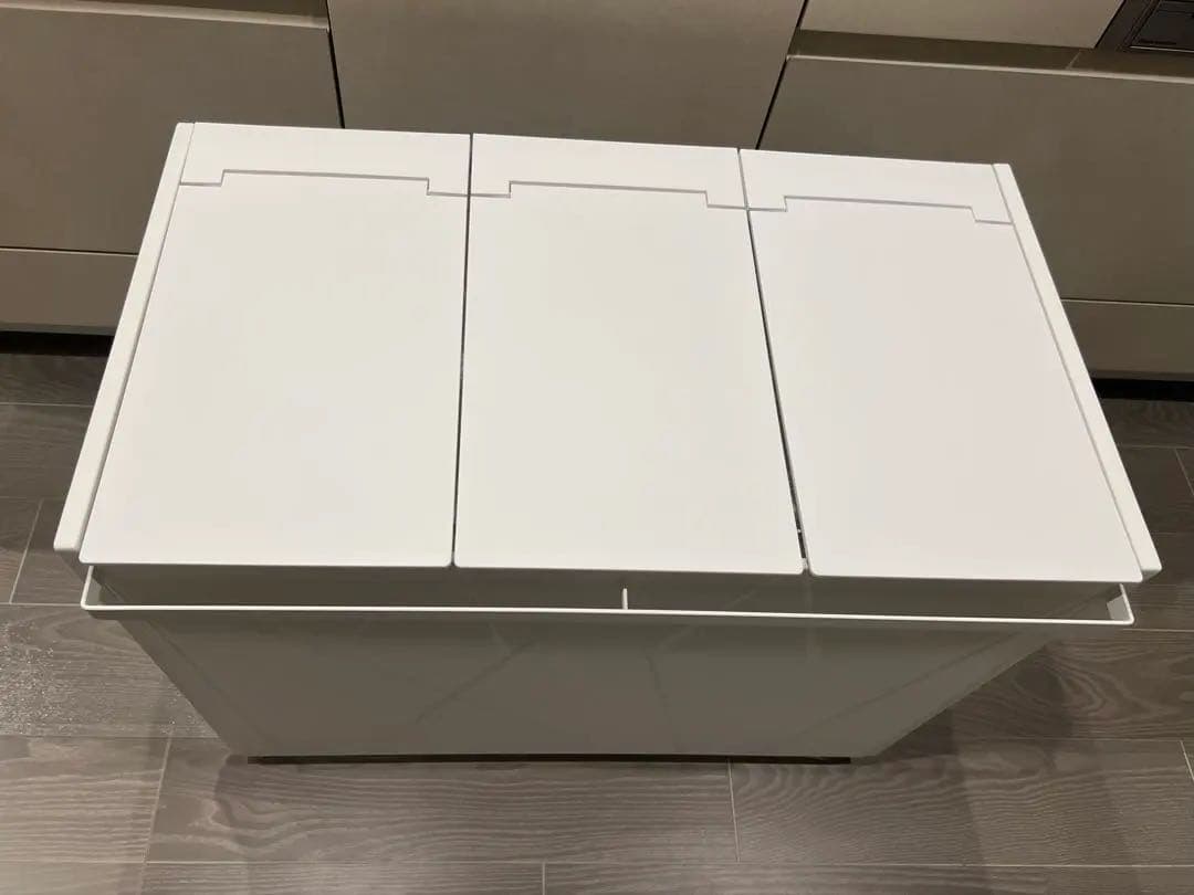 【tower】蓋付き目隠し分別ダストワゴン タワー 45L 3分別