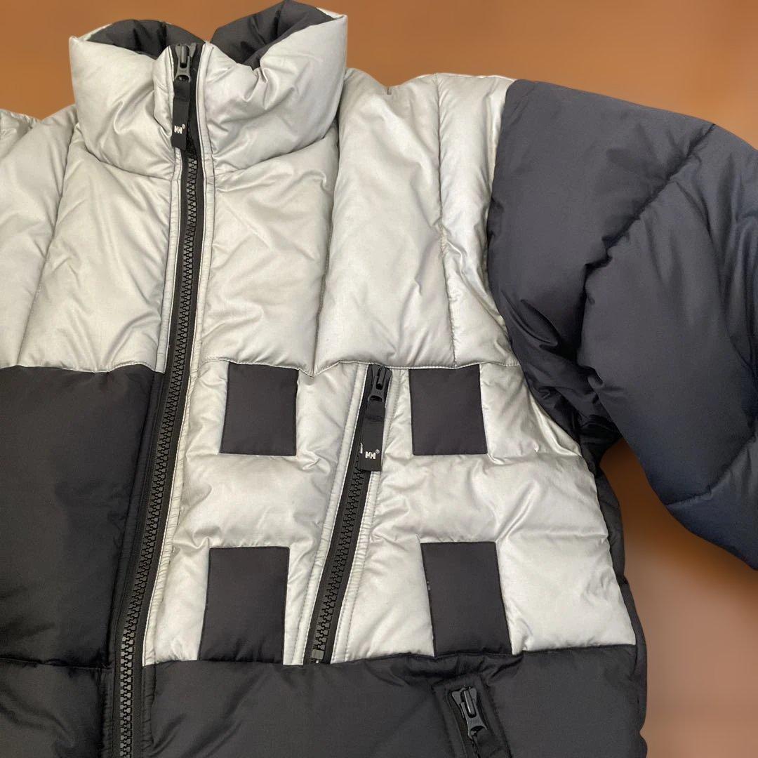 ヘリーハンセン　ダウンジャケット　ブラックシルバーtohji着用　ノースフェイス