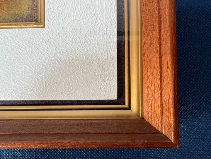 友浦清太郎　七宝「鳳凰」 額