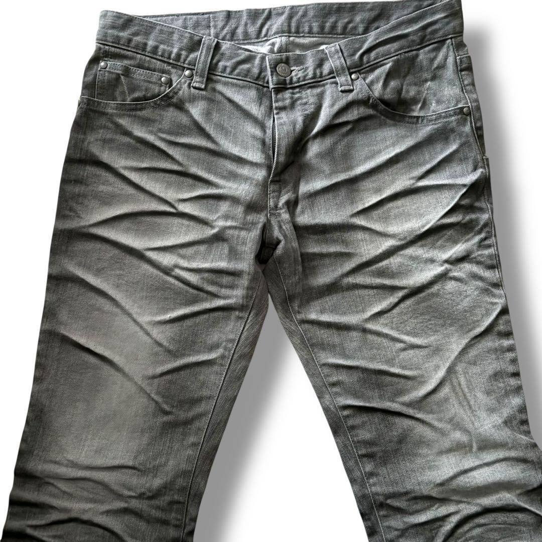 TORNADO MART シューカット デニム グレー L Y2K 立体加工