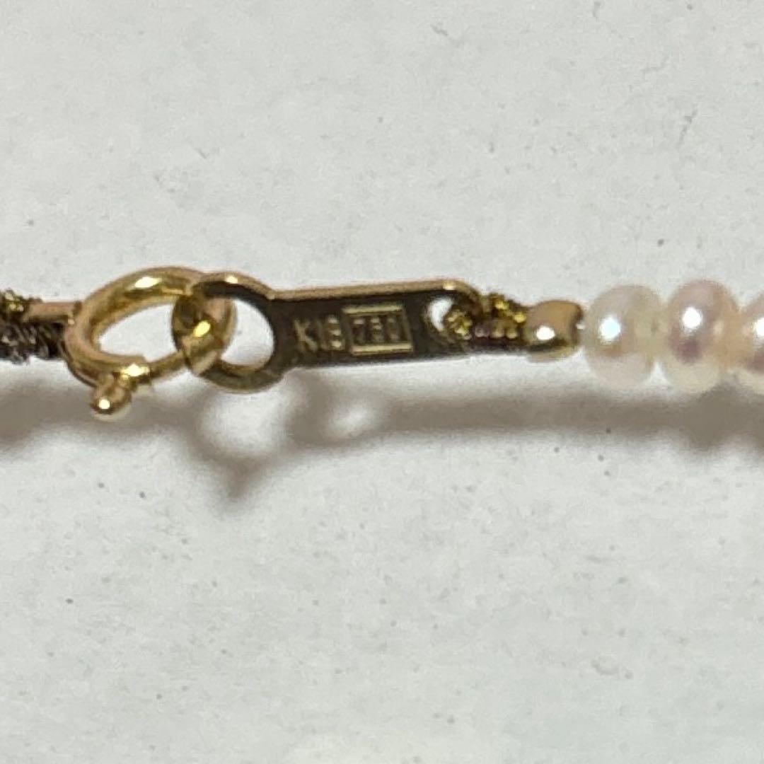 ベビーパール　ピンク　ネックレス　k18