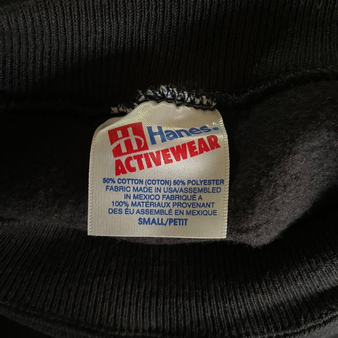 デッドストック 90s Hanes ラグランスウェットS ブラック 7枚セット