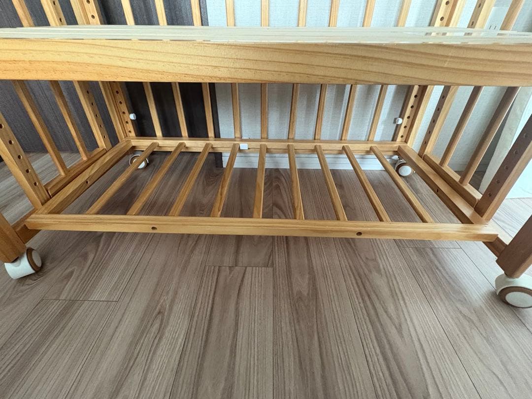 大和屋　そいねーるプラスムーブ　ベビーベッド　ナチュラル＋寝具セット