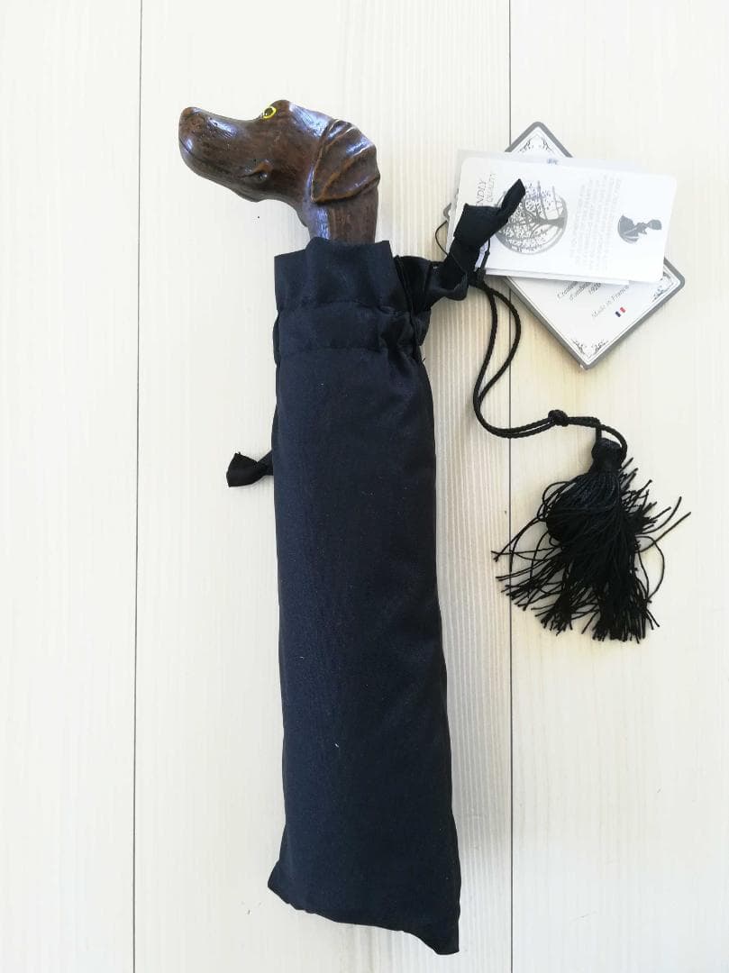 新価格：Guy de jean 折畳み傘 雨/日兼用：グレーハウンド（ブラック）