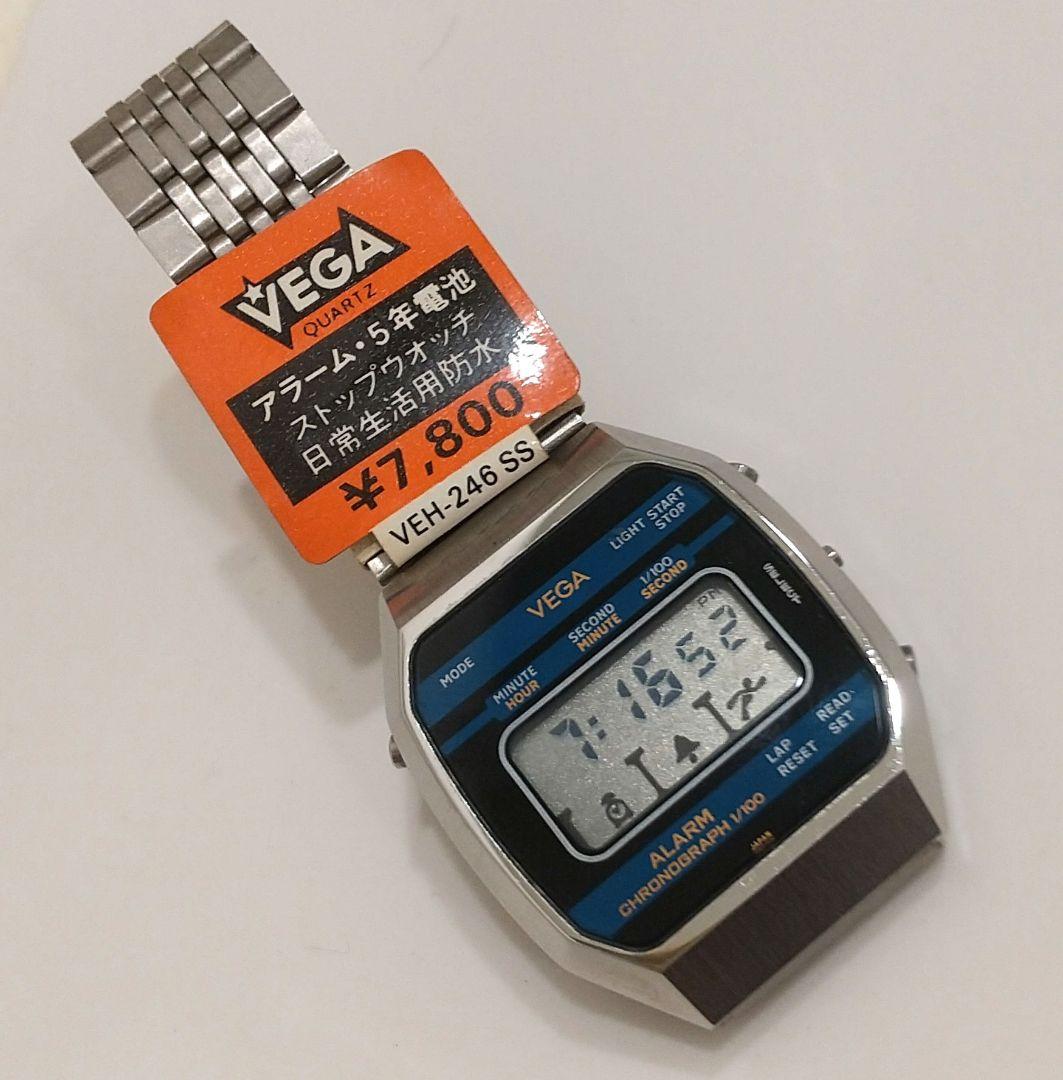 VEGA デジタル腕時計 VEH-246 SS 電池交換済み デッドストック