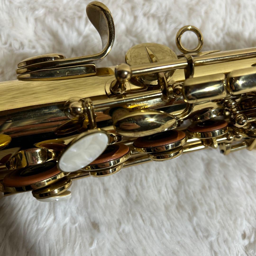 【美品】MINERVA ソプラノサックス　本体 ゴールド ケース付き