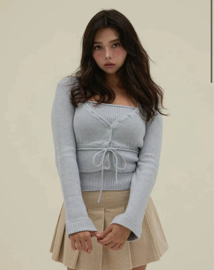 トップス Delta button tops gray andmary