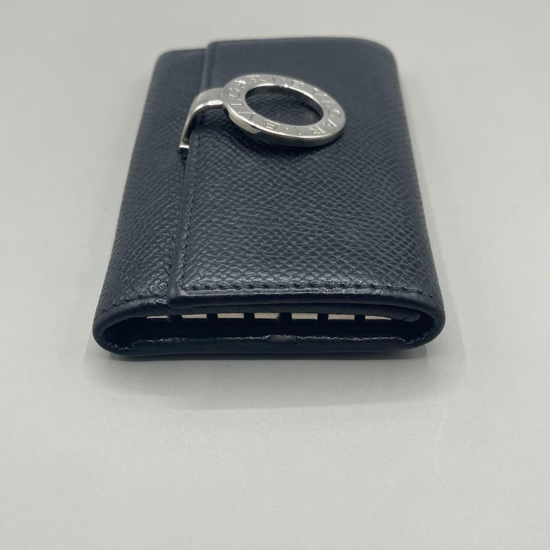 極美品　ブルガリ　6連　キーケース　レザー　黒　正規品