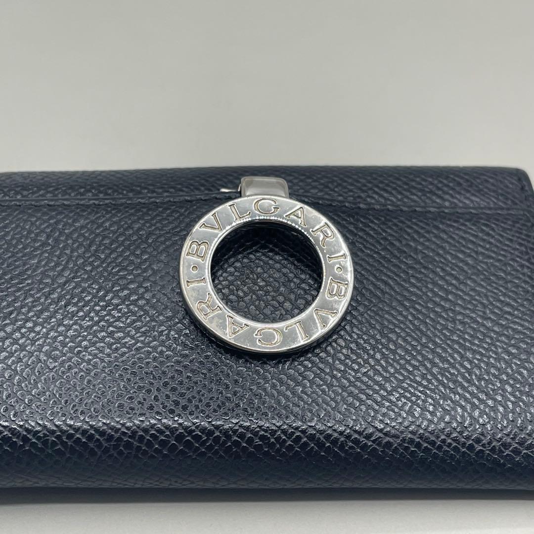 極美品　ブルガリ　6連　キーケース　レザー　黒　正規品