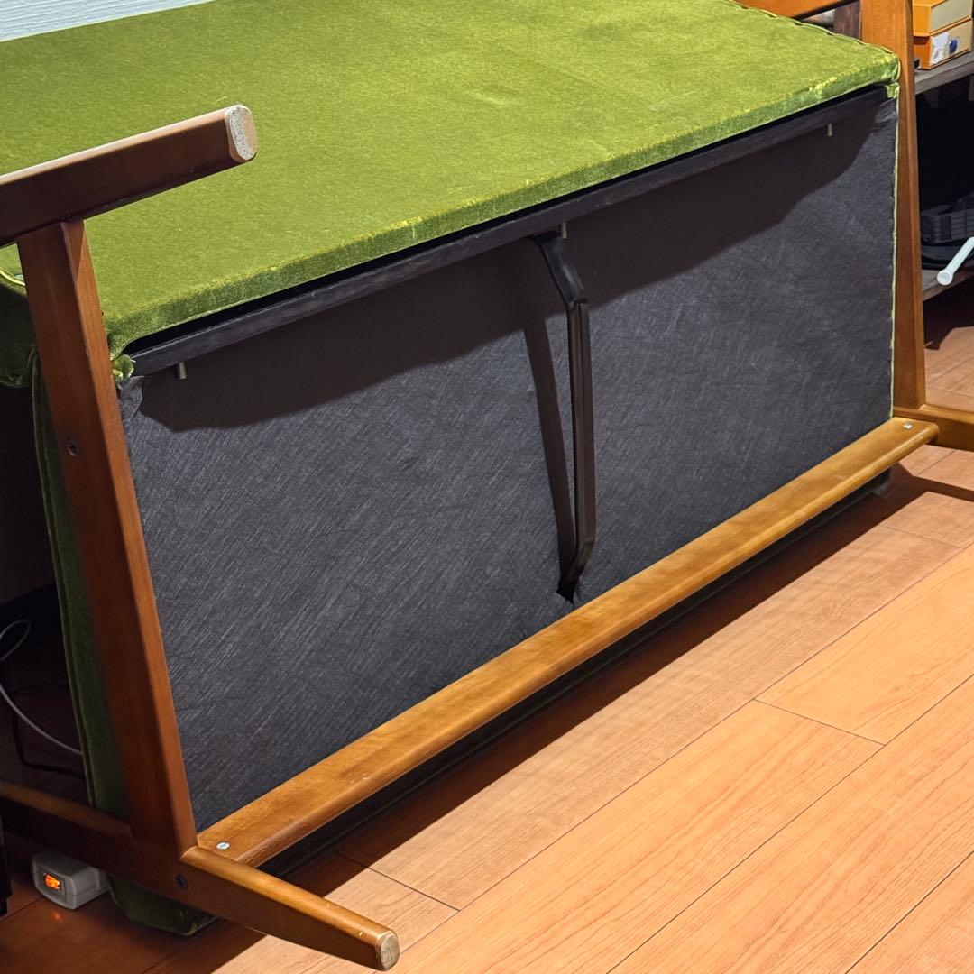 カリモク60 ソファ 2人掛け モケットグリーン チェア