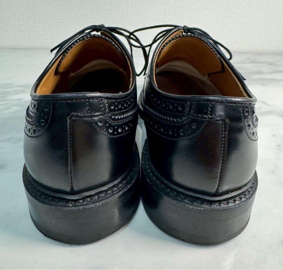 ブラックウィングチップビジネスシューズ