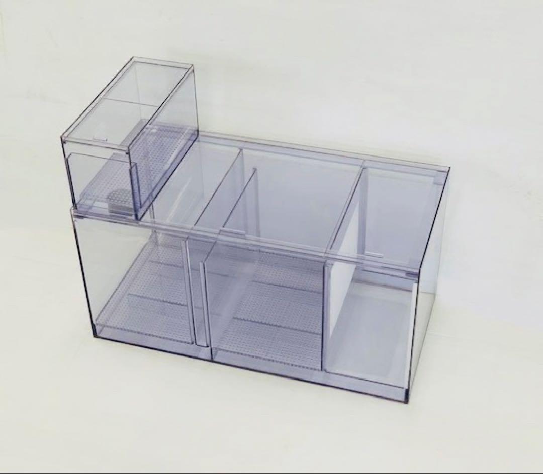 Ｗ600×Ｄ300×Ｈ300 オーバーフロー水槽用塩ビ濾過槽+ウールBOX