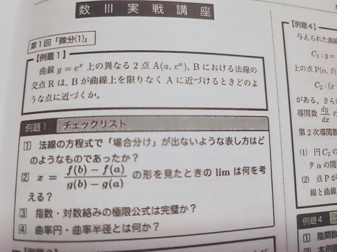 鉄緑会の李先生による高3数学SA2ReviewBook例題編　駿台　河合塾