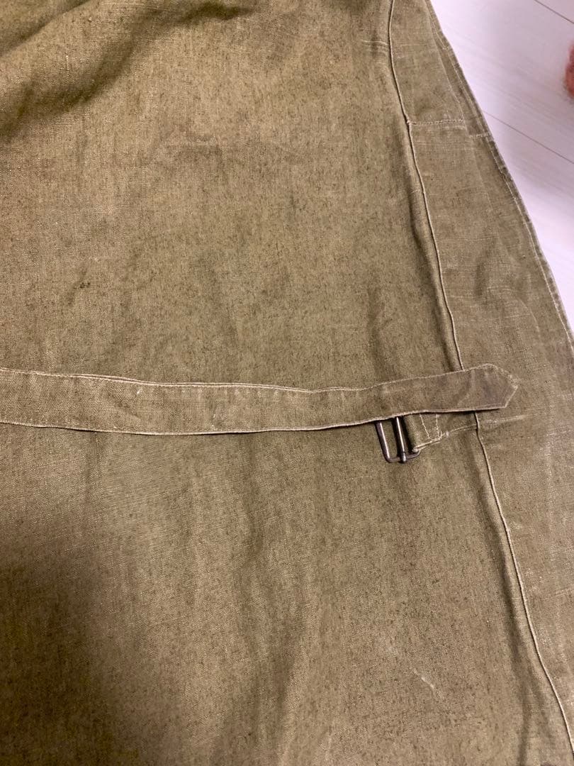 1940s フランス軍　M35 モーターサイクルコート　リネン