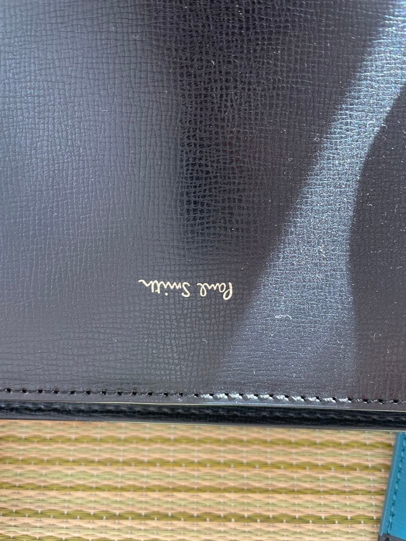 【ほりこ様】新品未使用！Paul Smithブラック/ターコイズ トートバッグ