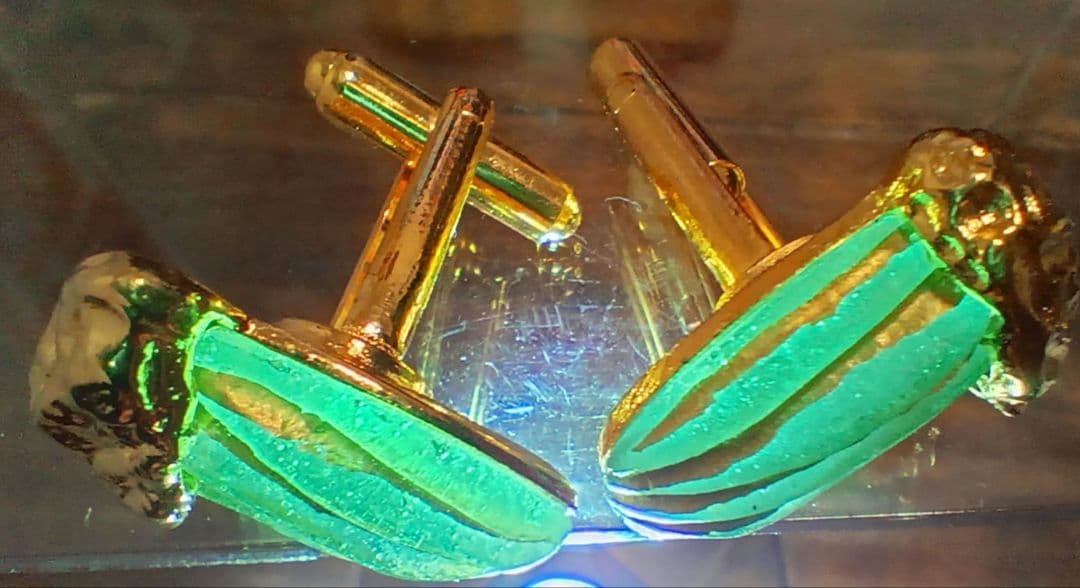 レア 希少 daum FRANCE ドーム フランス カフス ゴールド ガラス