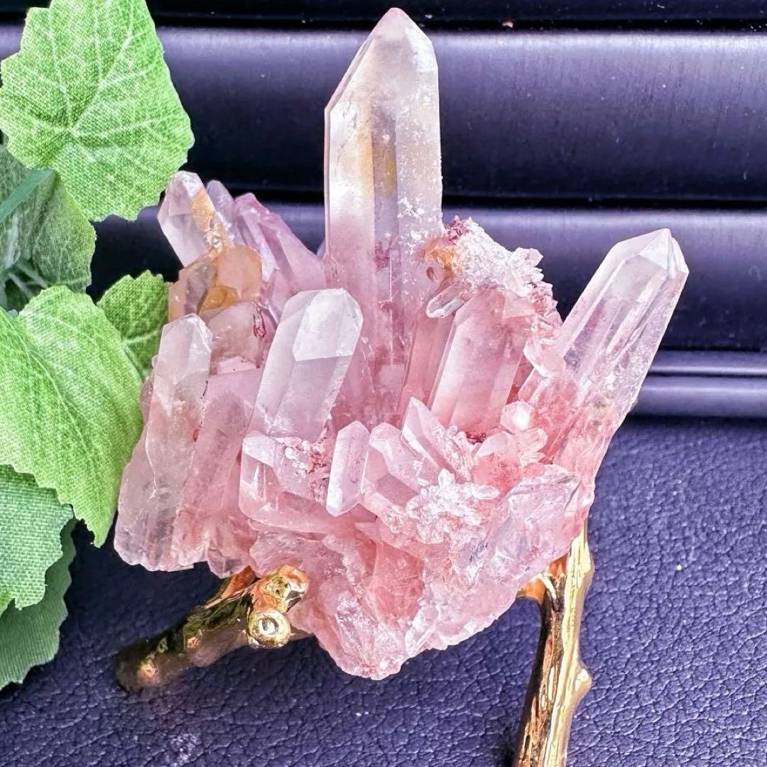 爆レア❗️浄化❗️超綺麗♡超強いパワー ピンク ヒマラヤ クラスター天然石A1458