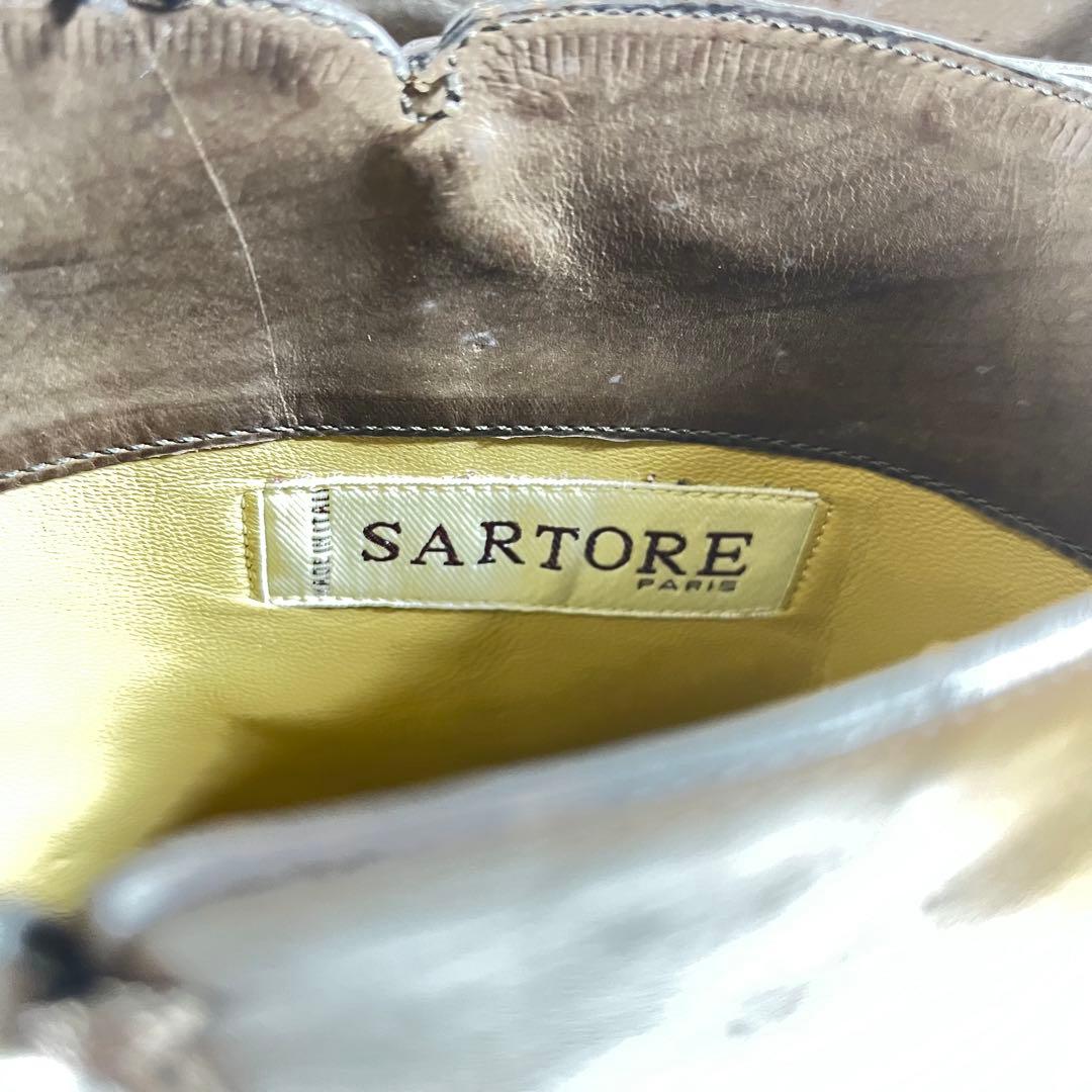 【美品】SARTORE サルトル　レザー　ロングブーツ　ハイヒール　ビブラム