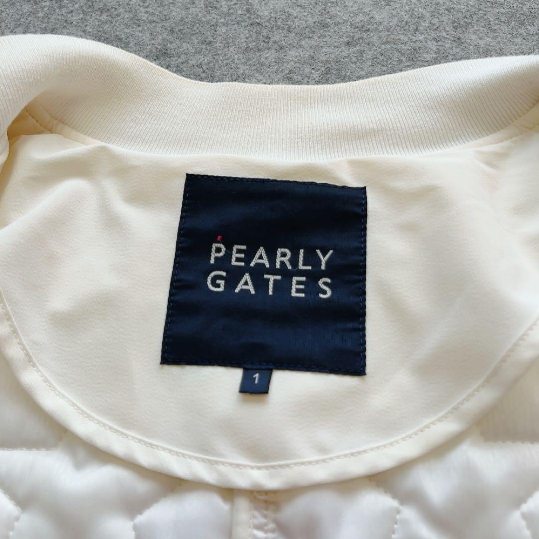 パーリーゲイツ　星柄　キルト 中綿 コート ジャケット 白　ホワイト