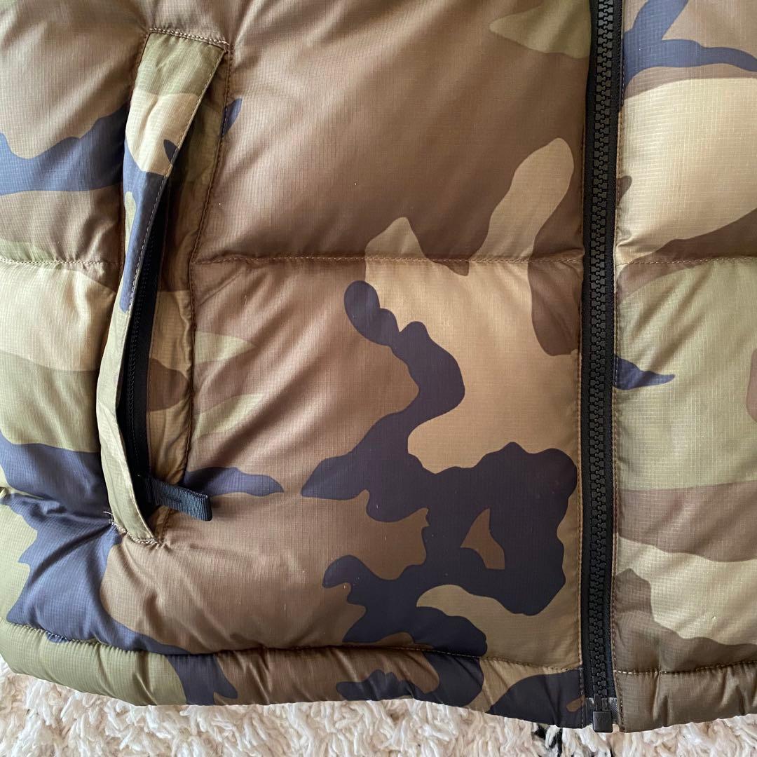 THE NORTH FACE ザノースフェイスヌプシダウンベストXL 迷彩カモ