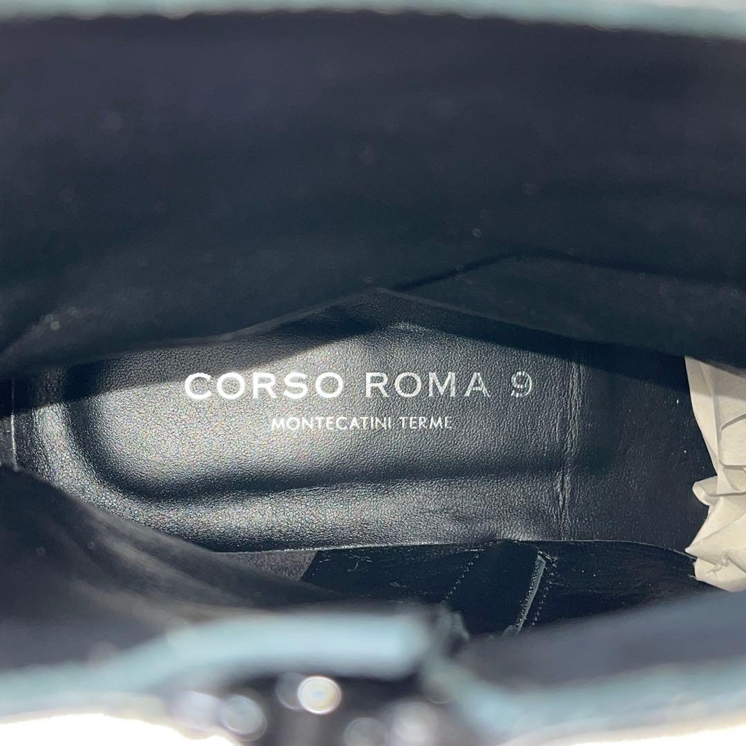 新品✨CORSO ROMA9 コルソルーマノーヴェ　ショートブーツ　レザー　黒