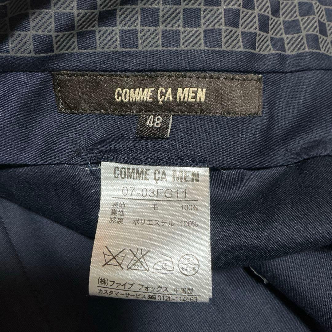 極美品⭐︎コムサメン スリーピーススーツ チェルッティ ウィンドウペン 紺 L