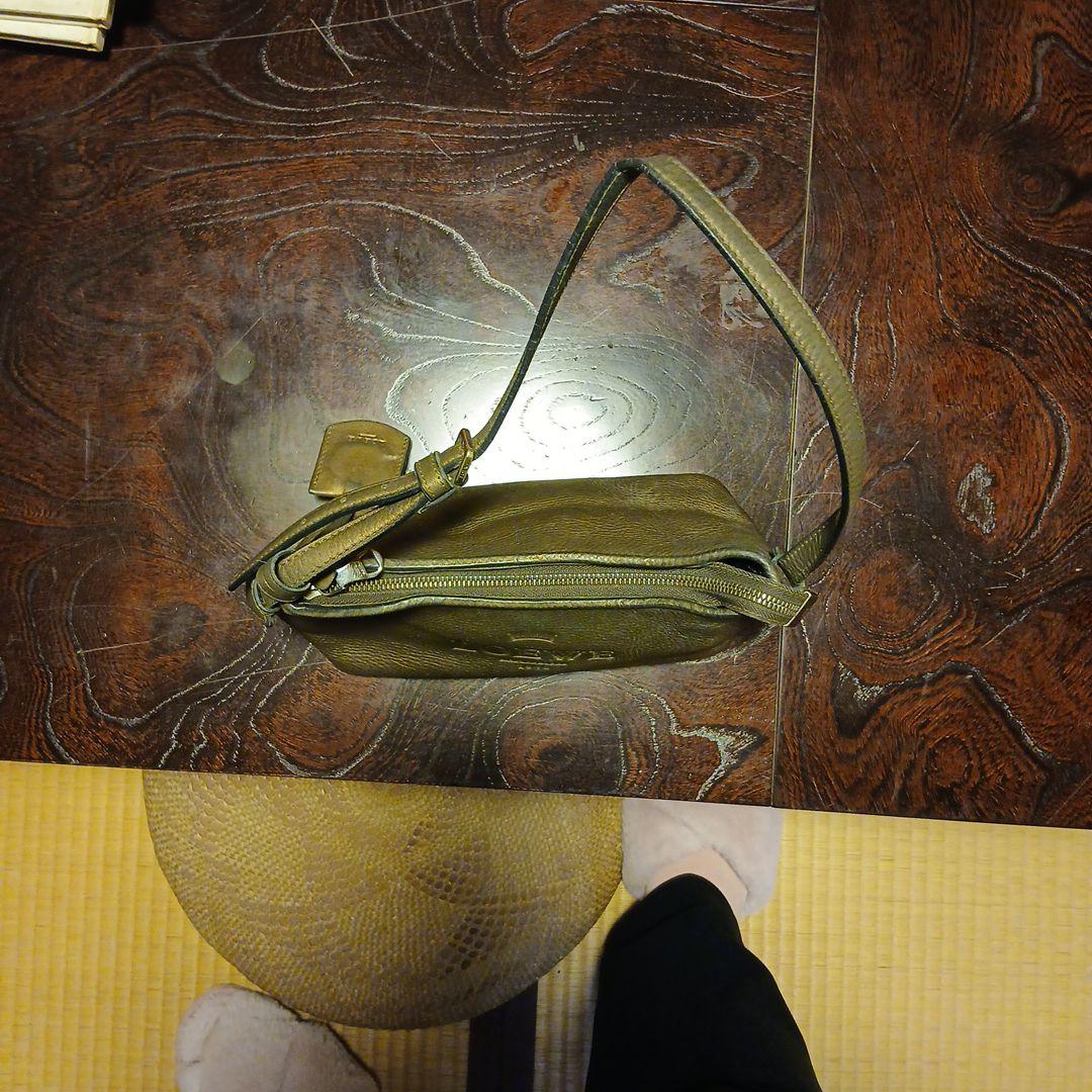 LOEWE オリーブグリーン レザー バッグ