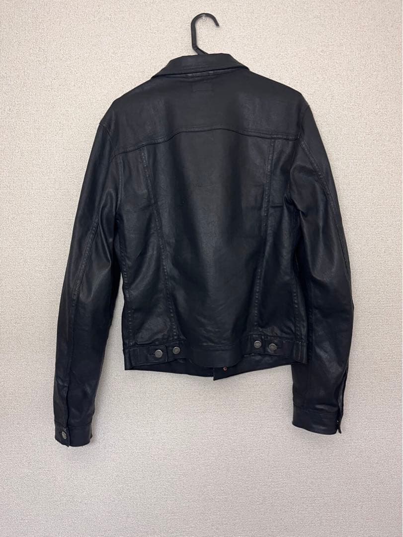ジャケット・アウター archive black coated denim jacket