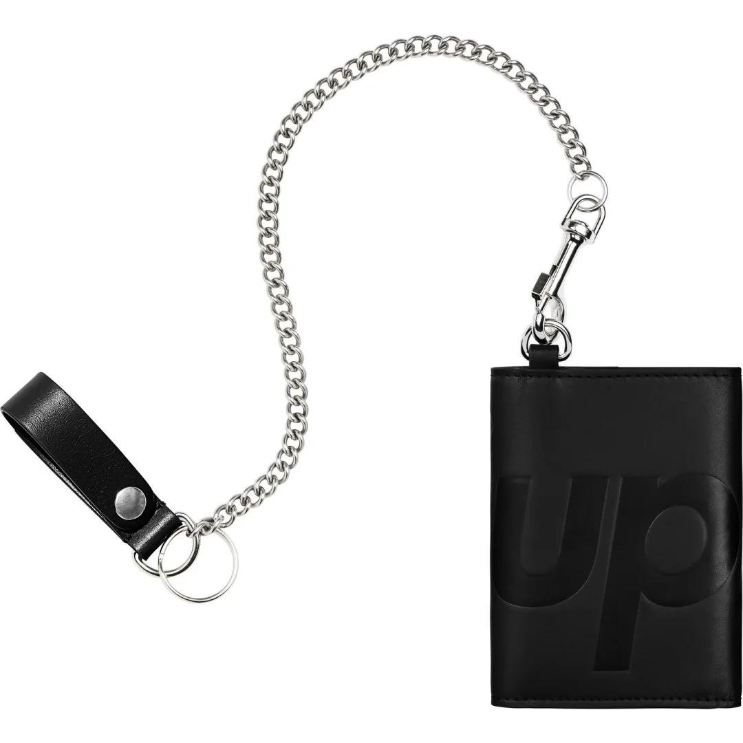 小物 Supreme Leather Chain Wallet Black