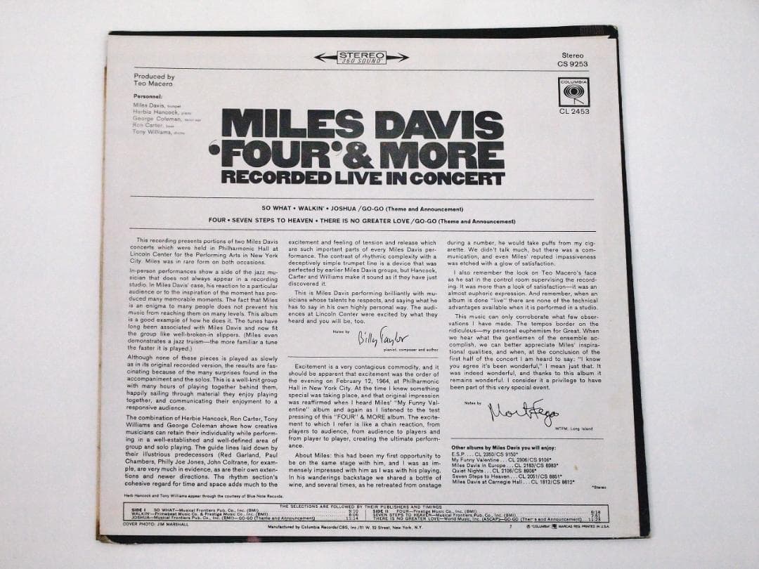US盤 2EYE 矢印 Miles Davis / Four & More