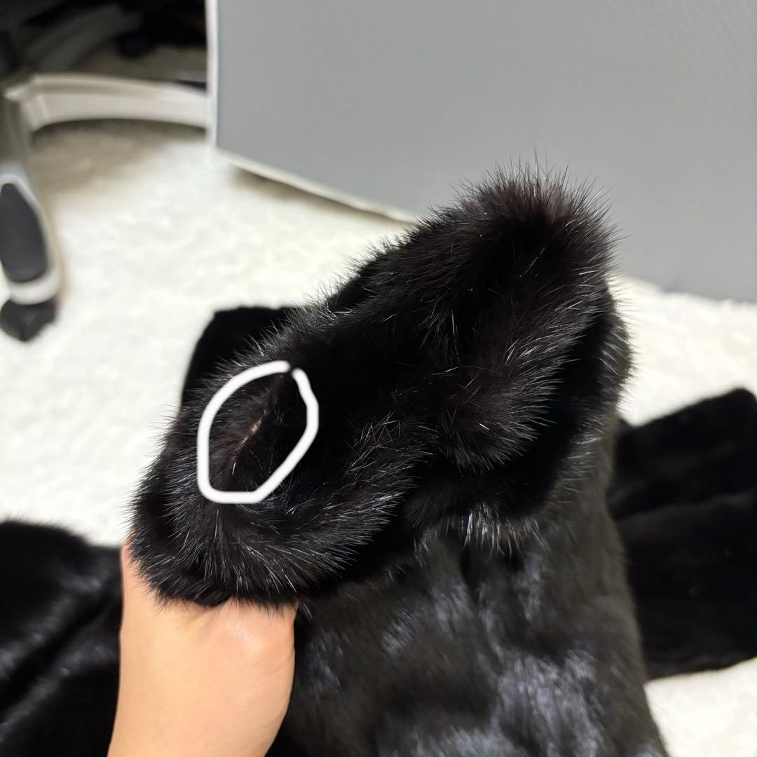 【極上光沢】SAGAMINK 認証 ミンク毛皮コート ブラック