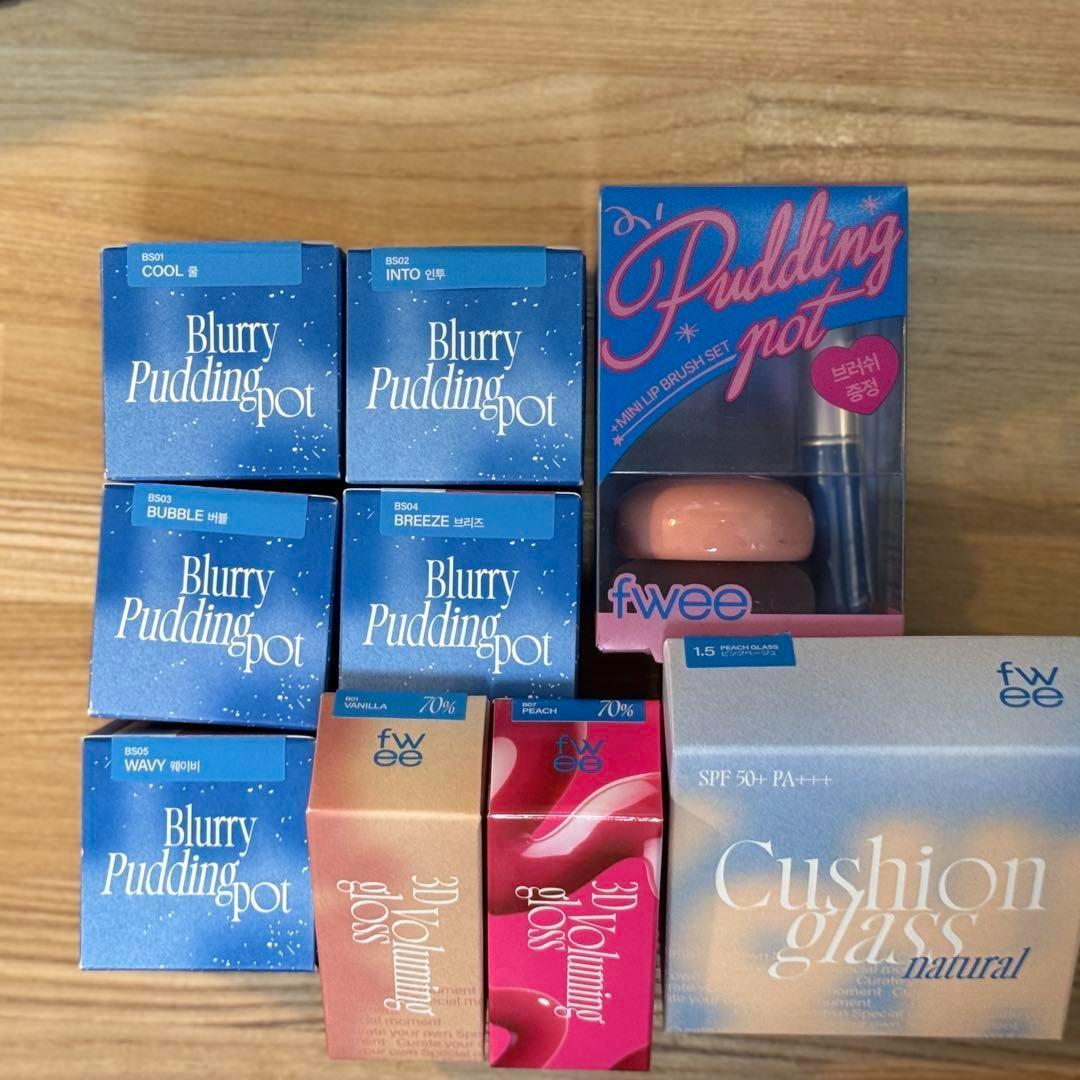 【新品】fwee グロス ピーチ70％・バニラ70％ など入手困難品セット
