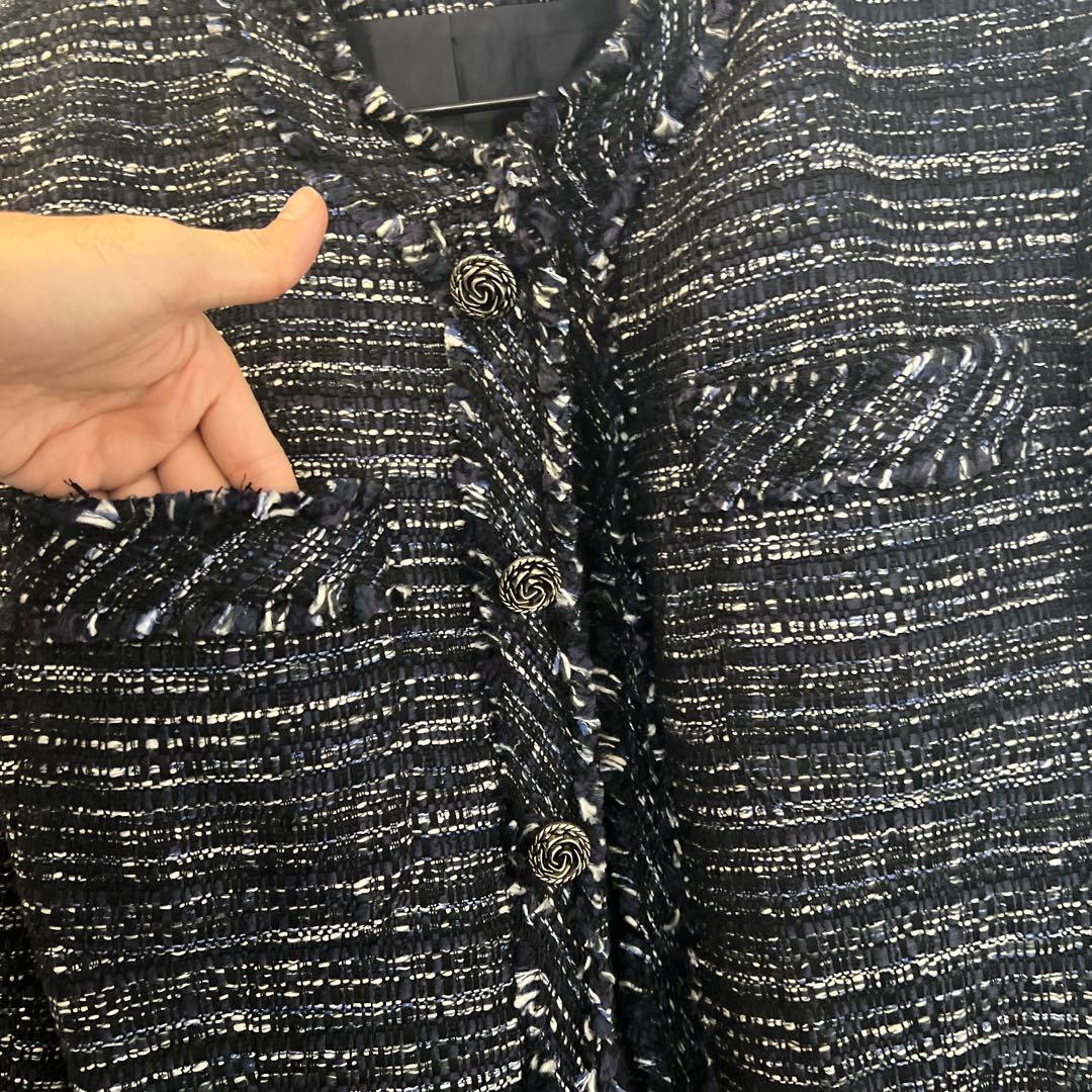 BONBOM ニットジャケット ネイビー