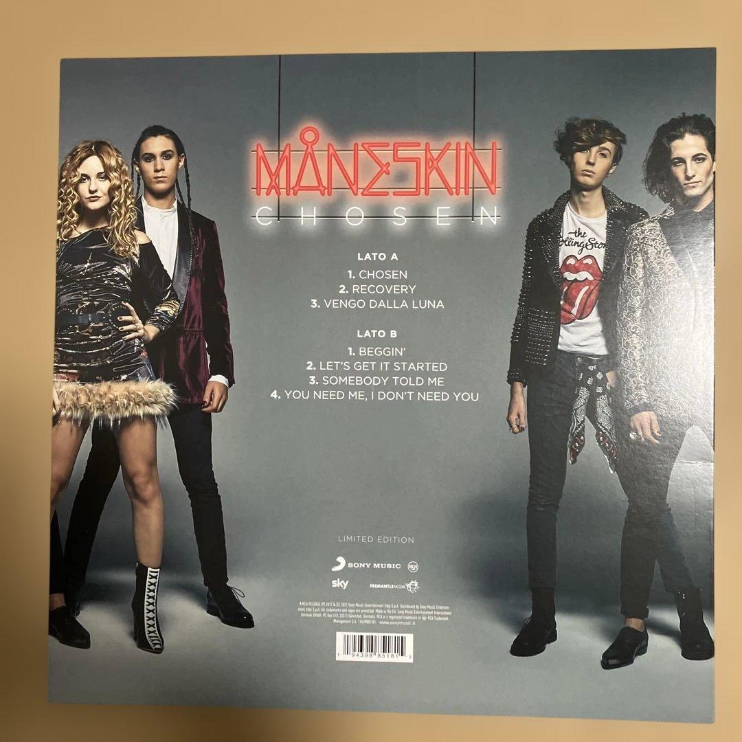 マネスキン MANESKIN CHOSEN クリアブルー レコード