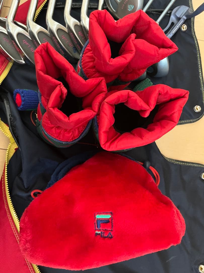 FILA キャディバッグ & クラブ12本セット　レッド