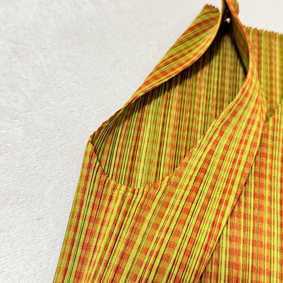 極美品✨PLEATS PLEASE チュニック　チェック　ノースリーブ　Lサイズ