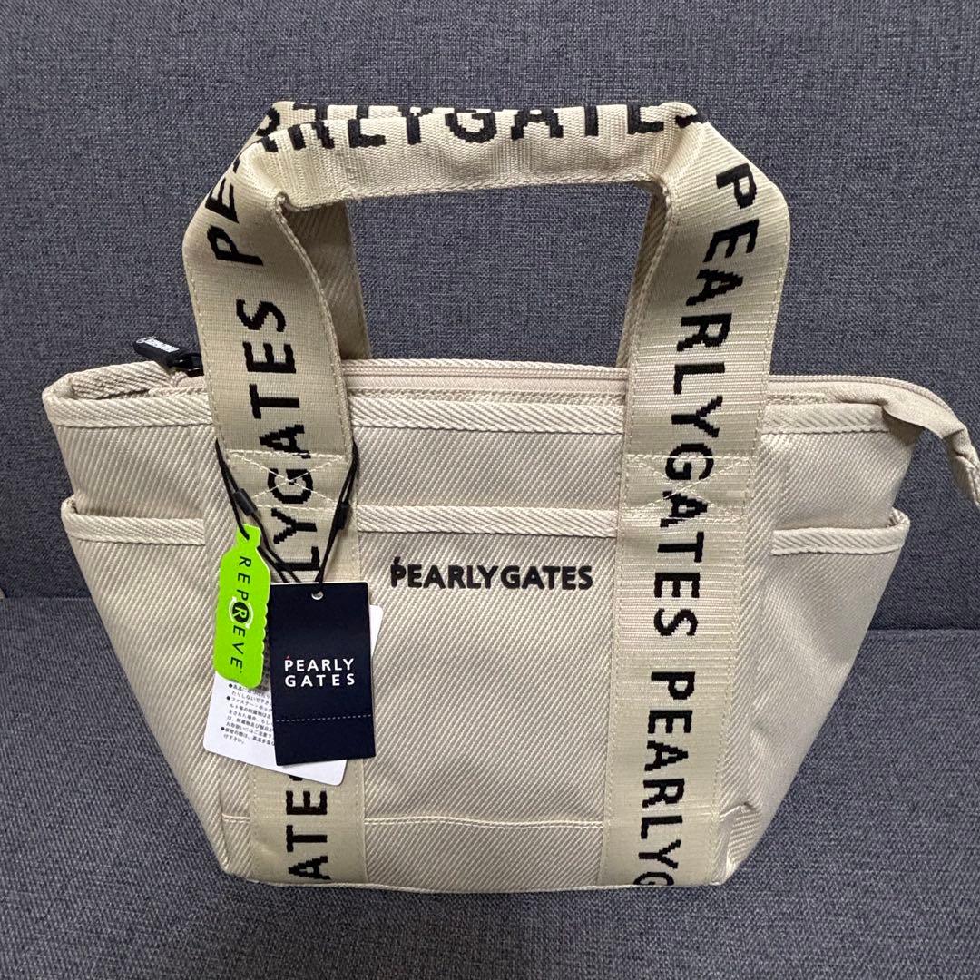 R❤︎出品　パーリーゲイツPEARLYGATES定番ベージュカートバッグ