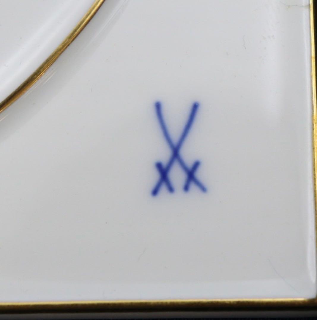 マイセン　MEISSEN ピンクローズ/忘れな草　プラーク　陶板画