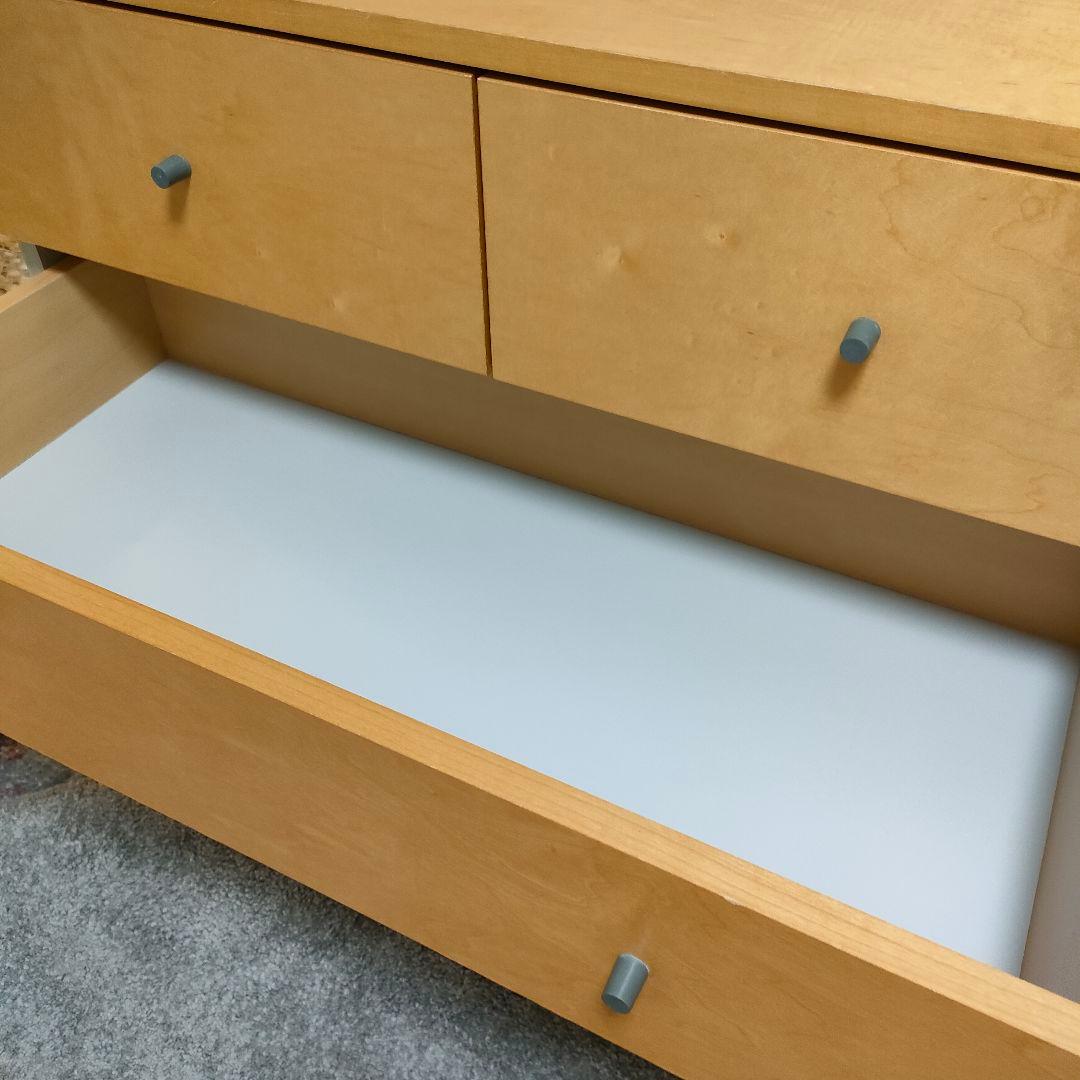 【廃盤品】無印良品 木製チェストワイド 脚付き 4段収納