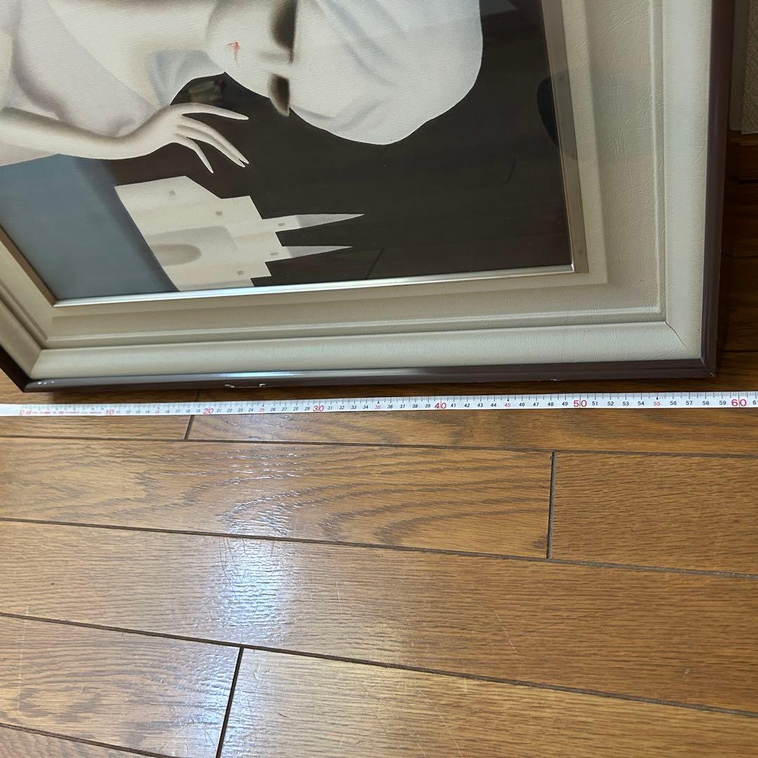 久下塚青蘭 油絵 女性 城 美術品 絵 アート レア 高級 東郷青児 ビンテージ