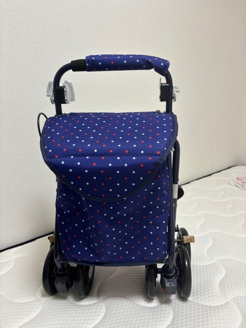 シルバーカーYX-371DN らくらくスリムバスケット　ネイビー　マキテック